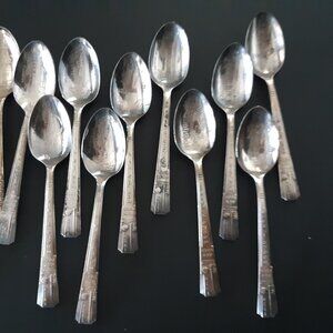 SET OF 13 1939 WORLDS FAIR SOUVENIR SPOONS Wm.ROGERS MFG.CO